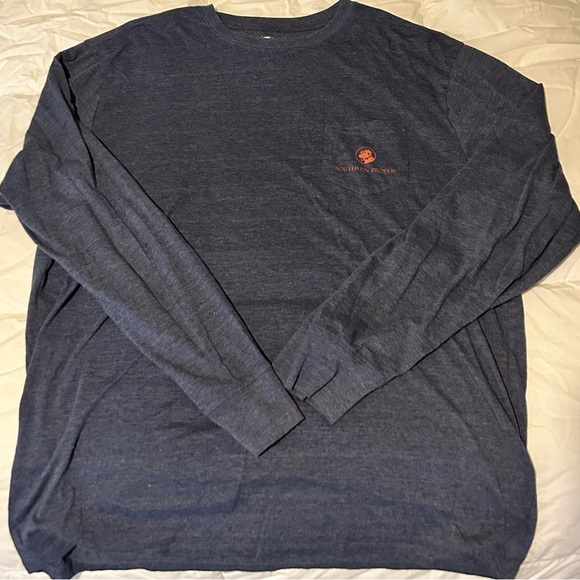 Southern Proper Navy Long Sleeve Tee - Picture 1 of 4